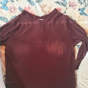 We The Free Maroon Long Sleeve Top